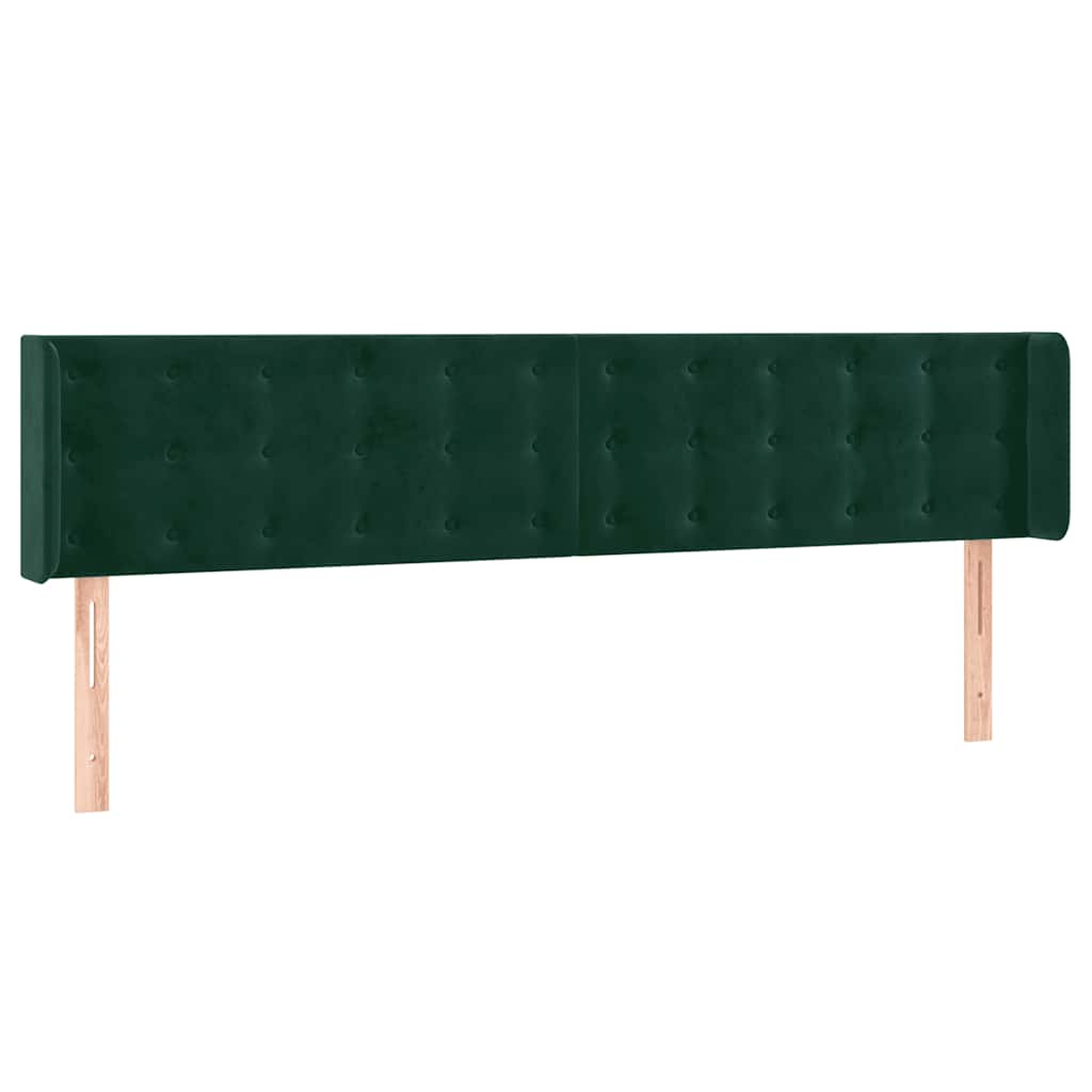 Hoofdbord LED 163x16x78/88 cm fluweel donkergroen is nu te koop bij PeponiXL, paradijselijk wonen!
