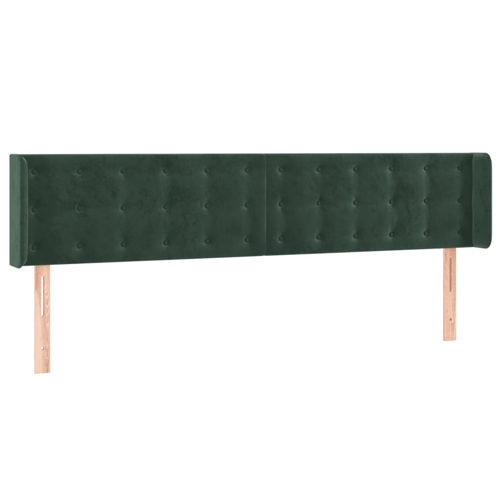 Hoofdbord LED 183x16x78/88 cm fluweel donkergroen is nu te koop bij PeponiXL, paradijselijk wonen!