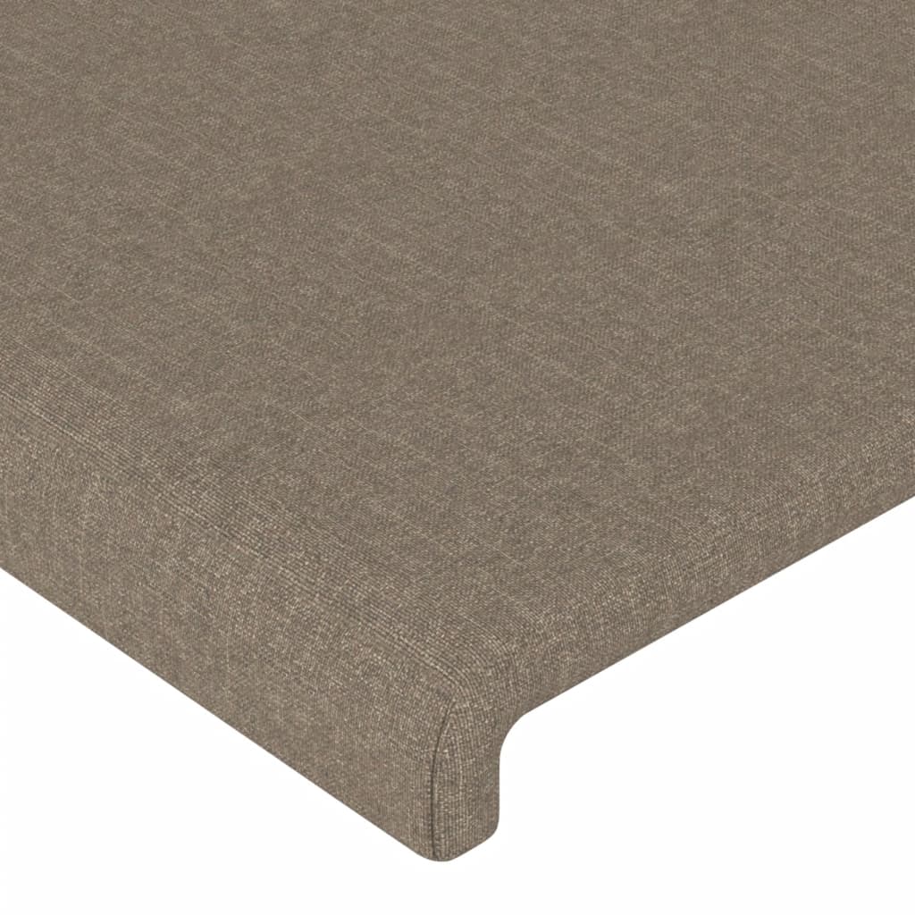 Hoofdbord LED 93x16x118/128 cm stof taupe is nu te koop bij PeponiXL, paradijselijk wonen!