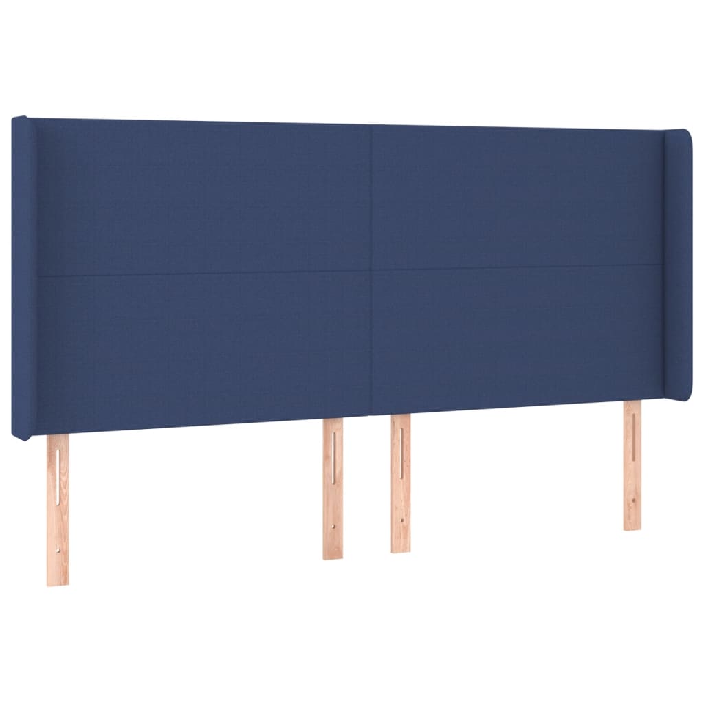 Hoofdbord LED 183x16x118/128 cm stof blauw is nu te koop bij PeponiXL, paradijselijk wonen!