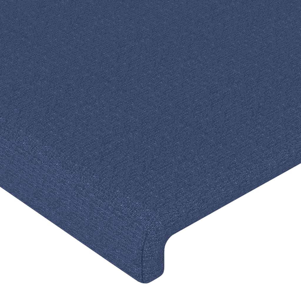 Hoofdbord LED 203x16x118/128 cm stof blauw is nu te koop bij PeponiXL, paradijselijk wonen!