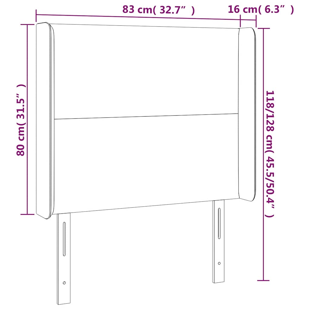 Hoofdbord LED 83x16x118/128 cm fluweel donkergroen is nu te koop bij PeponiXL, paradijselijk wonen!