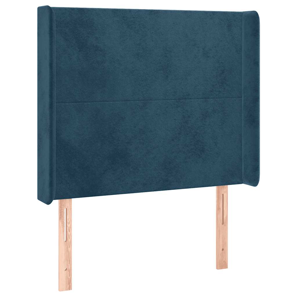 Hoofdbord LED 83x16x118/128 cm fluweel donkerblauw is nu te koop bij PeponiXL, paradijselijk wonen!