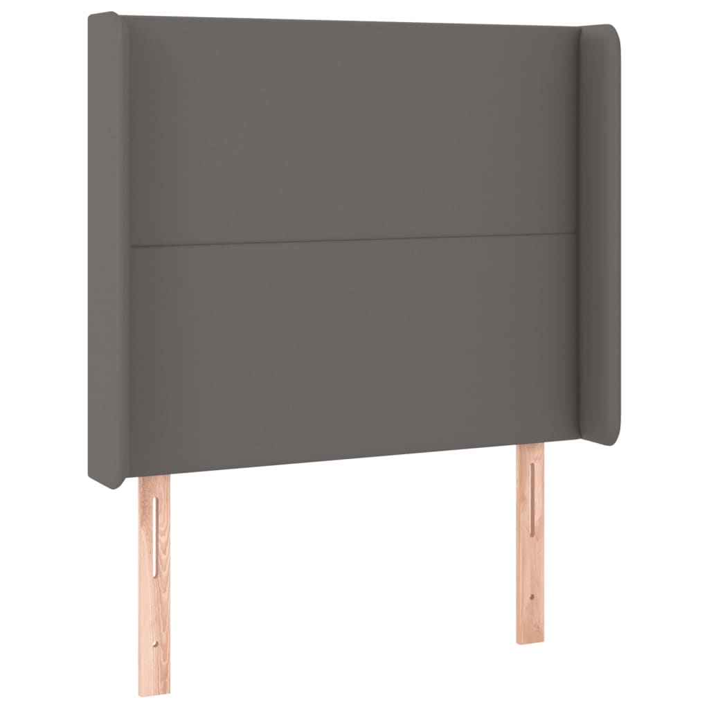 Hoofdbord LED 83x16x118/128 cm kunstleer grijs is nu te koop bij PeponiXL, paradijselijk wonen!