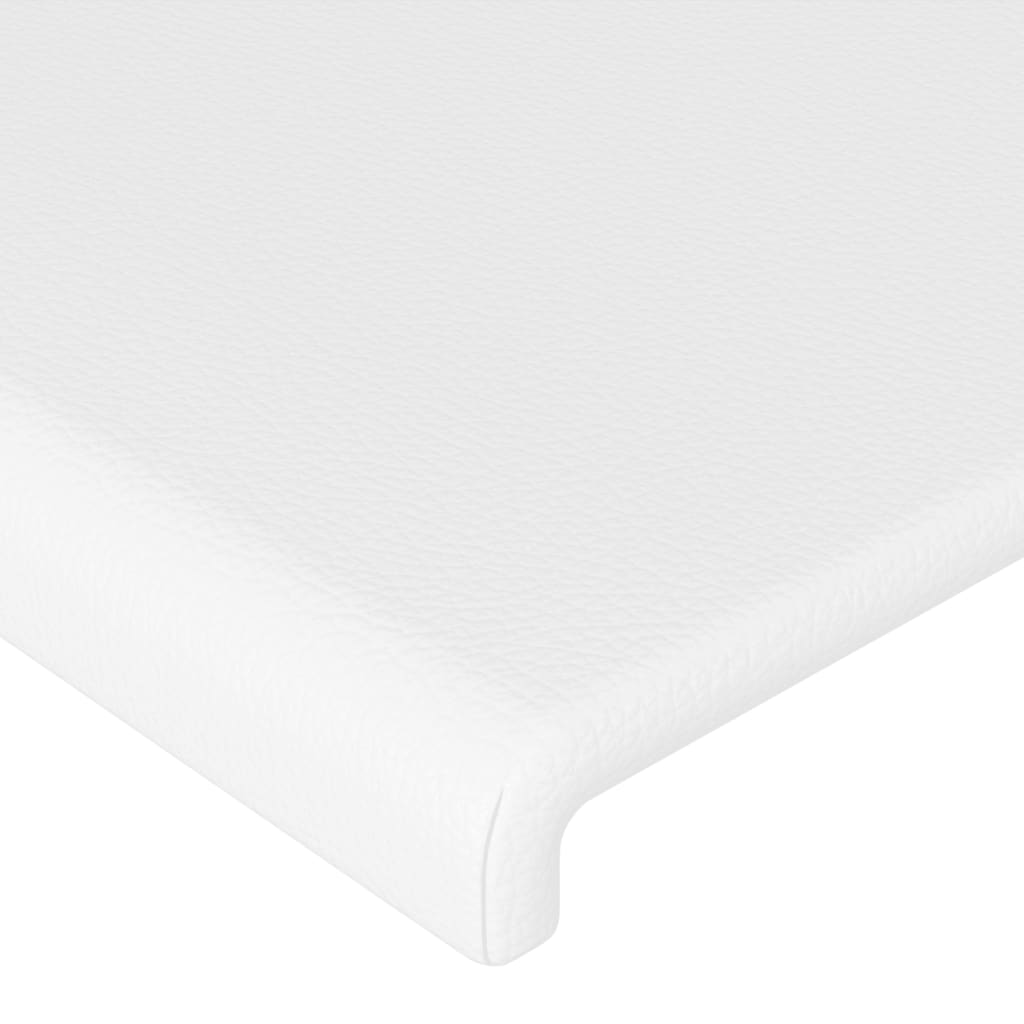 Hoofdbord LED 203x16x118/128 cm kunstleer wit is nu te koop bij PeponiXL, paradijselijk wonen!