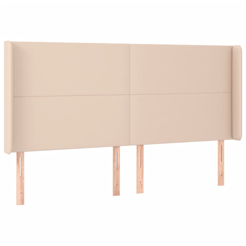 Hoofdbord LED 203x16x118/128 cm kunstleer cappuccinokleurig is nu te koop bij PeponiXL, paradijselijk wonen!