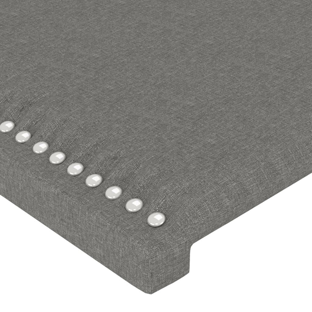 Hoofdbord LED 93x16x118/128 cm stof donkergrijs is nu te koop bij PeponiXL, paradijselijk wonen!