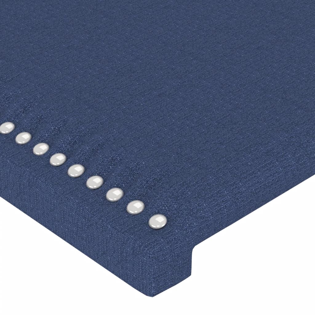 Hoofdbord LED 93x16x118/128 cm stof blauw is nu te koop bij PeponiXL, paradijselijk wonen!