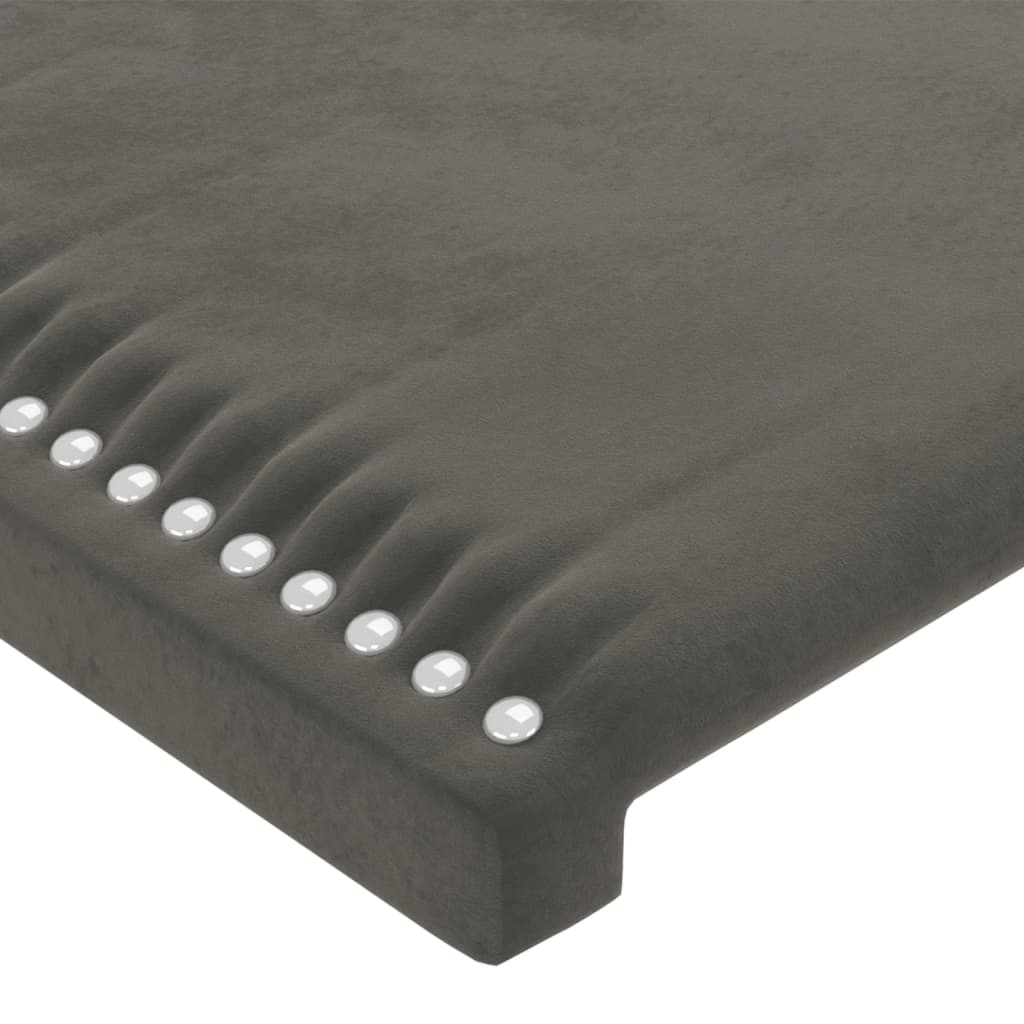 Hoofdbord LED 93x16x118/128 cm fluweel donkergrijs is nu te koop bij PeponiXL, paradijselijk wonen!