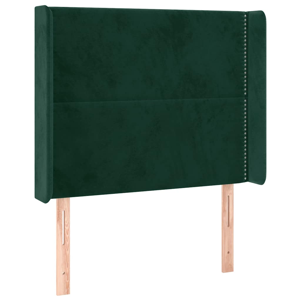 Hoofdbord LED 103x16x118/128 cm fluweel donkergroen is nu te koop bij PeponiXL, paradijselijk wonen!