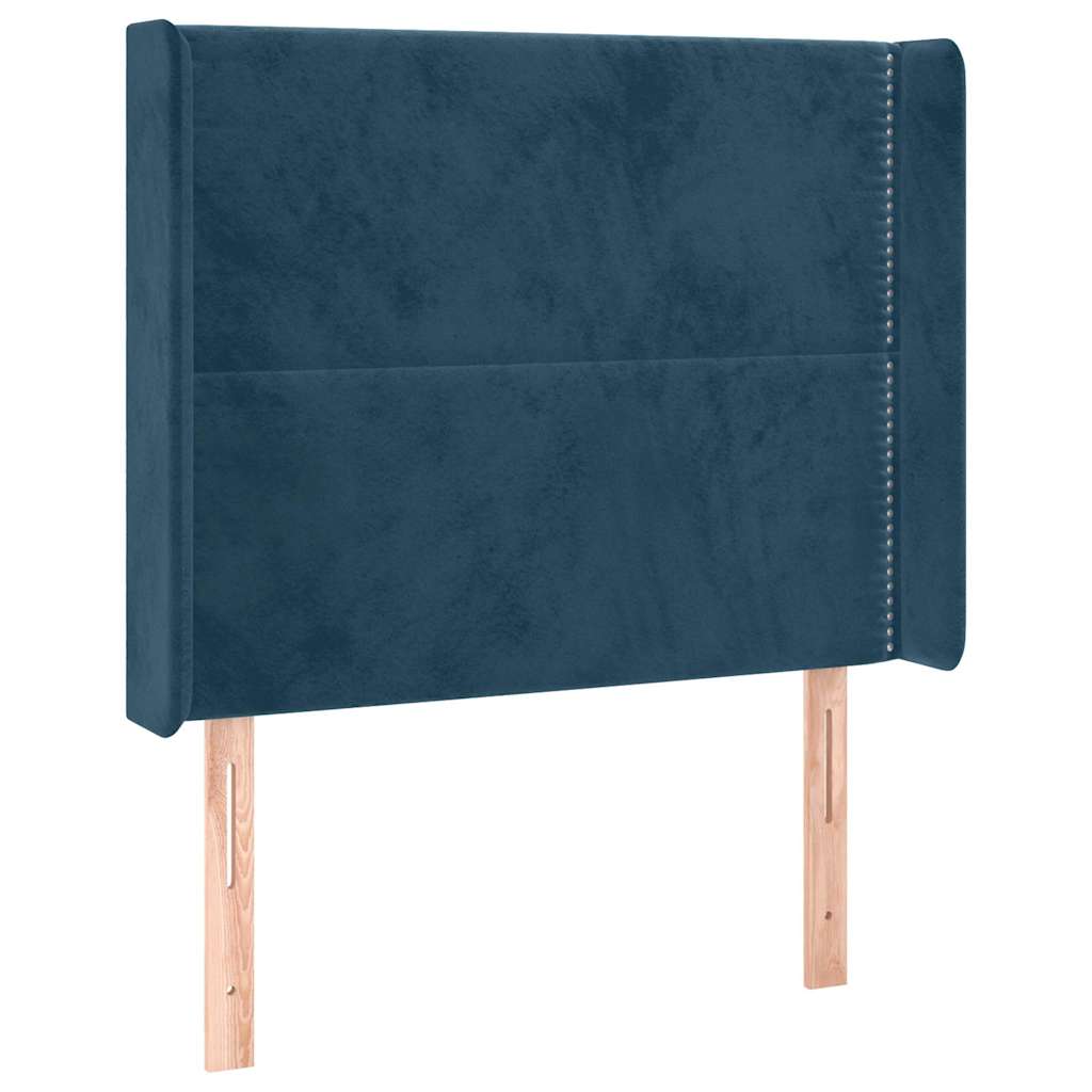Hoofdbord LED 103x16x118/128 cm fluweel donkerblauw is nu te koop bij PeponiXL, paradijselijk wonen!