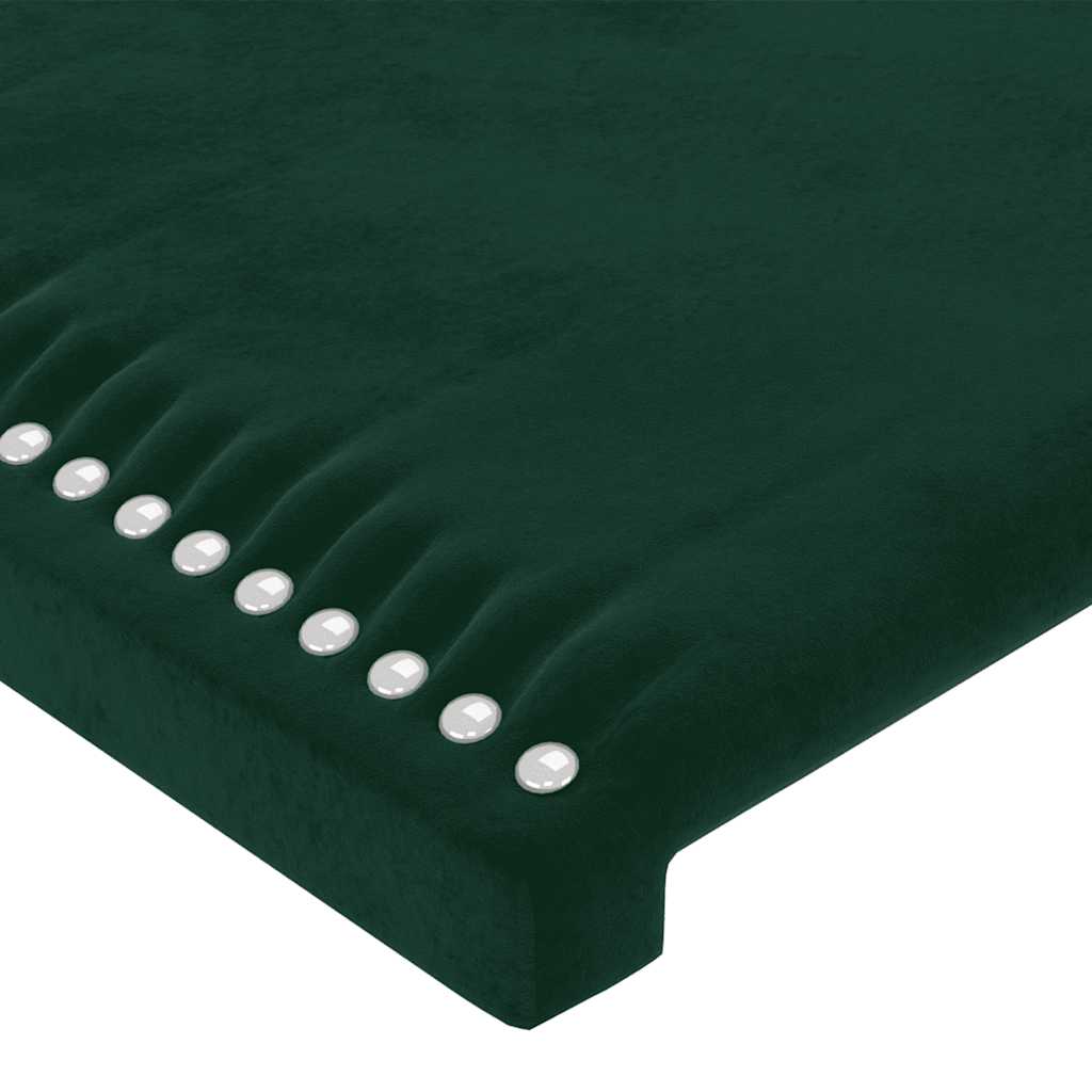 Hoofdbord LED 183x16x118/128 cm fluweel donkergroen is nu te koop bij PeponiXL, paradijselijk wonen!