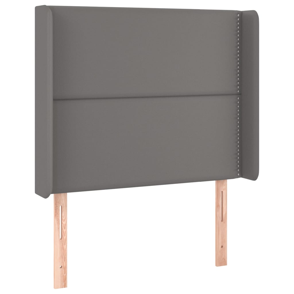 Hoofdbord LED 93x16x118/128 cm kunstleer grijs is nu te koop bij PeponiXL, paradijselijk wonen!