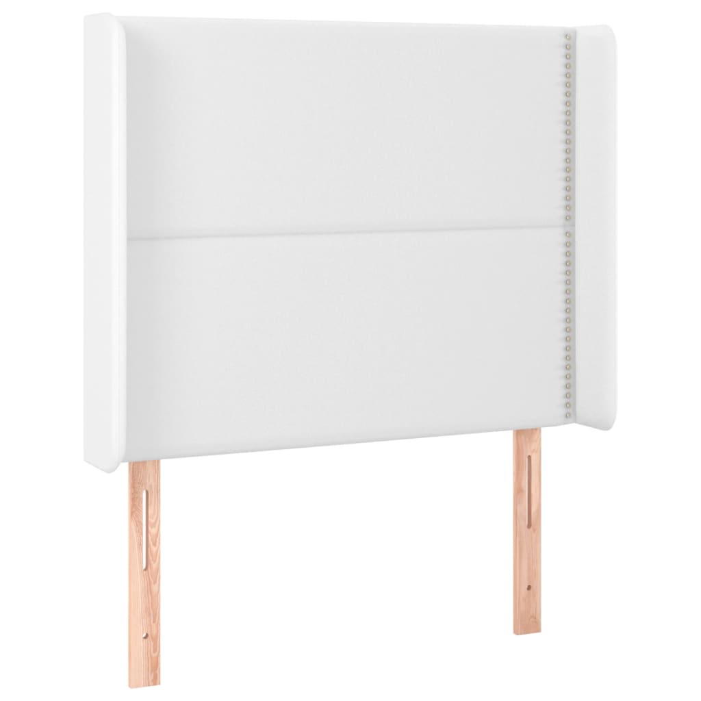 Hoofdbord LED 103x16x118/128 cm kunstleer wit is nu te koop bij PeponiXL, paradijselijk wonen!