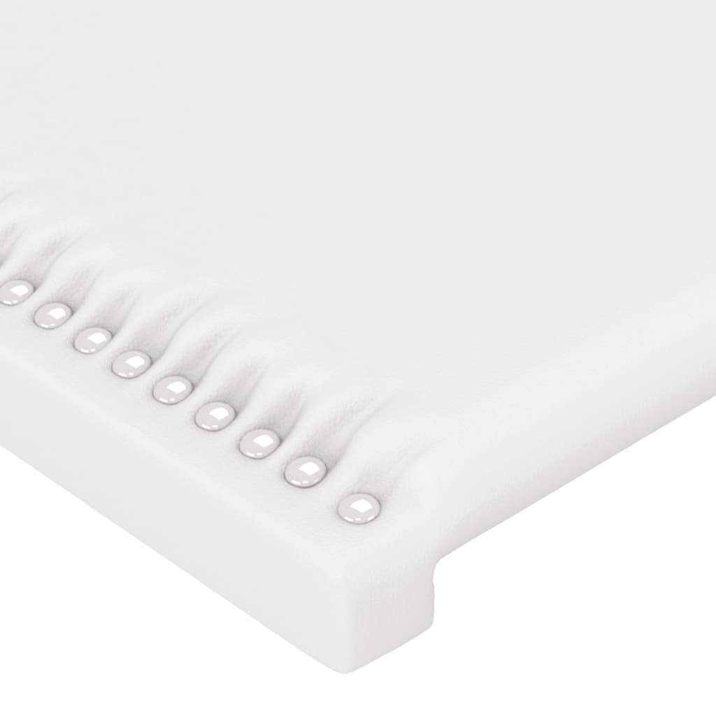 Hoofdbord LED 103x16x118/128 cm kunstleer wit is nu te koop bij PeponiXL, paradijselijk wonen!