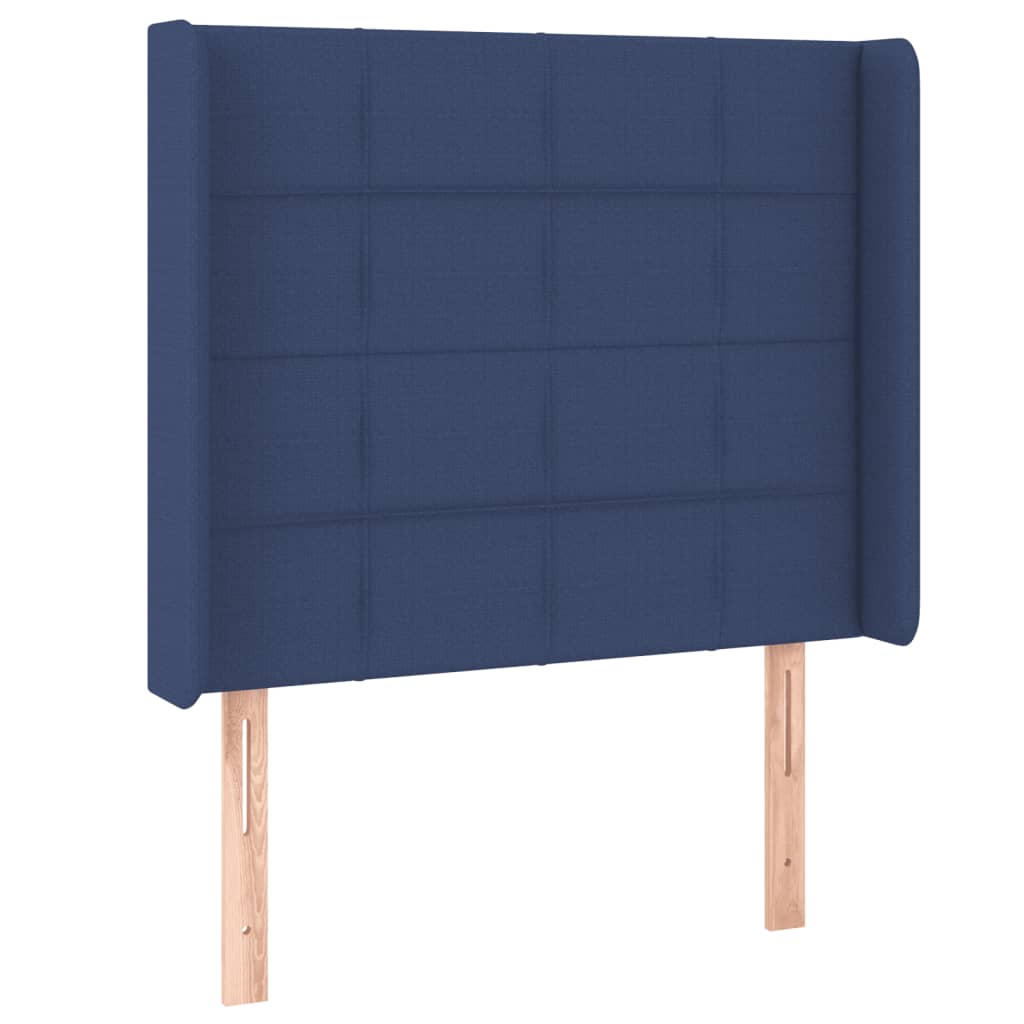 Hoofdbord LED 83x16x118/128 cm stof blauw is nu te koop bij PeponiXL, paradijselijk wonen!
