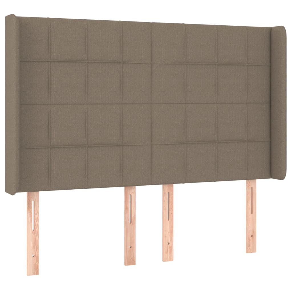 Hoofdbord LED 147x16x118/128 cm stof taupe is nu te koop bij PeponiXL, paradijselijk wonen!