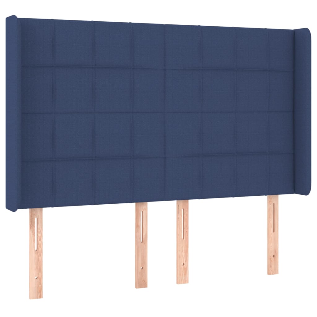 Hoofdbord LED 147x16x118/128 cm stof blauw is nu te koop bij PeponiXL, paradijselijk wonen!