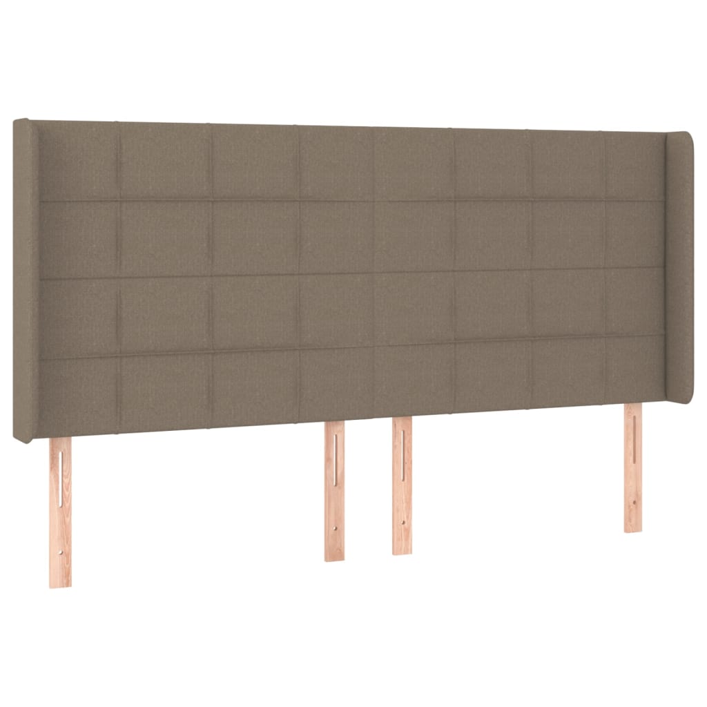 Hoofdbord LED 163x16x118/128 cm stof taupe is nu te koop bij PeponiXL, paradijselijk wonen!