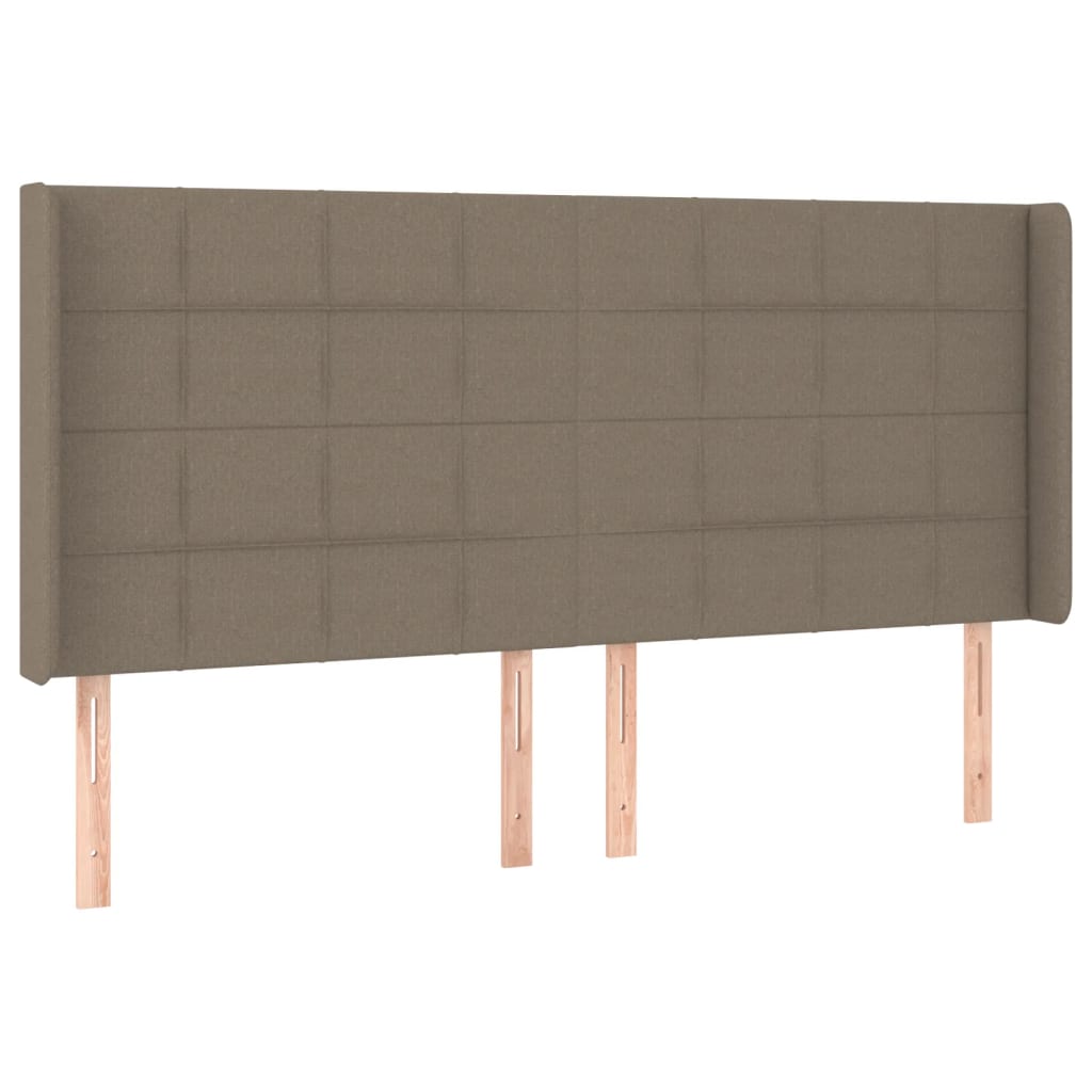 Hoofdbord LED 183x16x118/128 cm stof taupe is nu te koop bij PeponiXL, paradijselijk wonen!