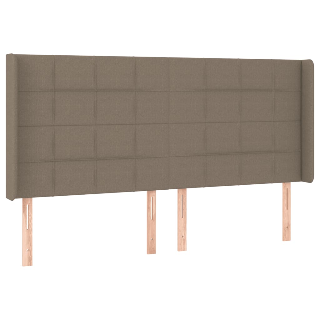 Hoofdbord LED 203x16x118/128 cm stof taupe is nu te koop bij PeponiXL, paradijselijk wonen!