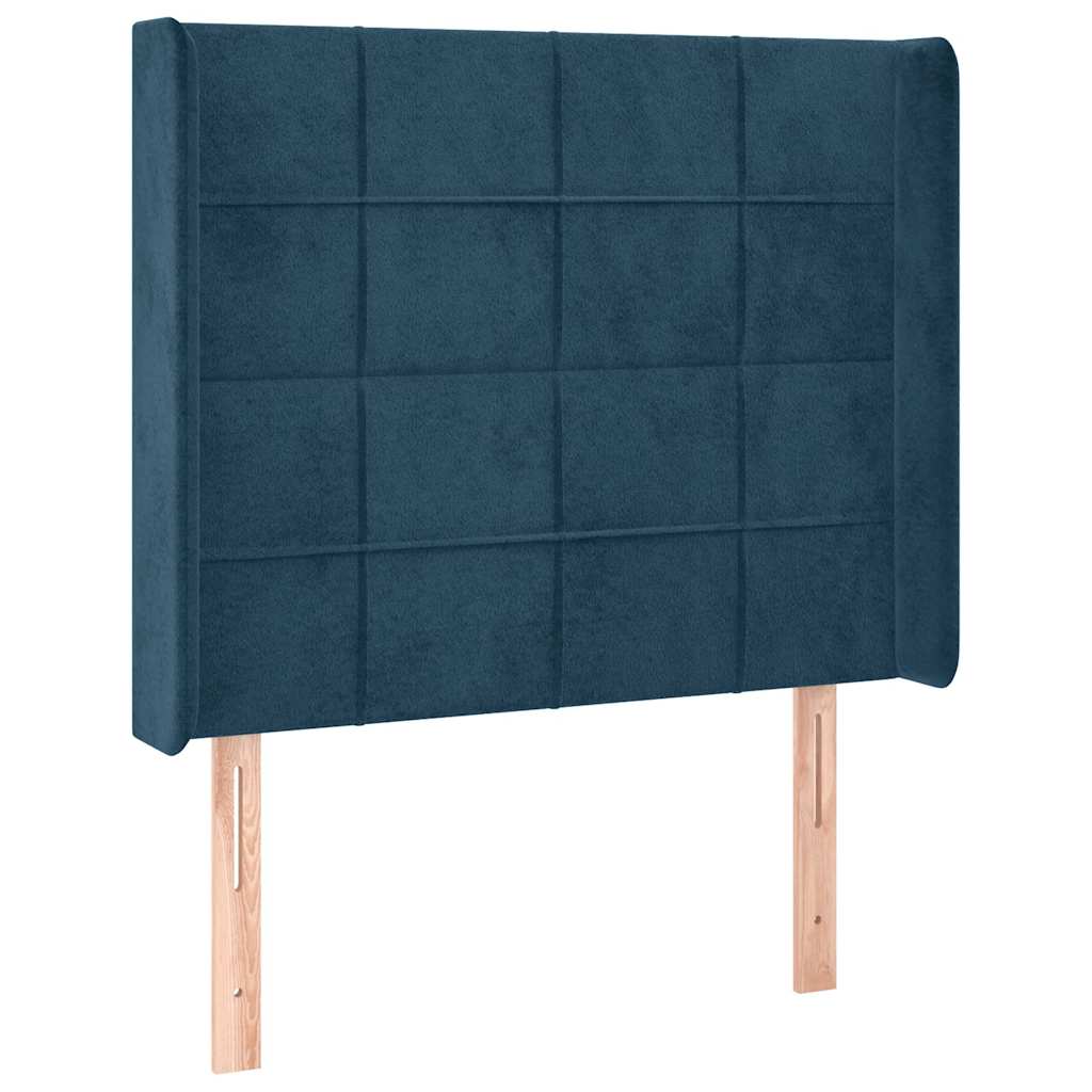 Hoofdbord LED 93x16x118/128 cm fluweel donkerblauw is nu te koop bij PeponiXL, paradijselijk wonen!