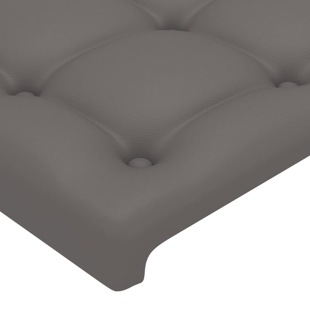 Hoofdbord LED 93x16x118/128 cm kunstleer grijs is nu te koop bij PeponiXL, paradijselijk wonen!
