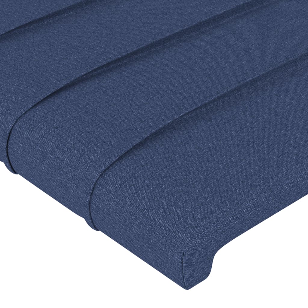 Hoofdbord LED 147x16x118/128 cm stof blauw is nu te koop bij PeponiXL, paradijselijk wonen!