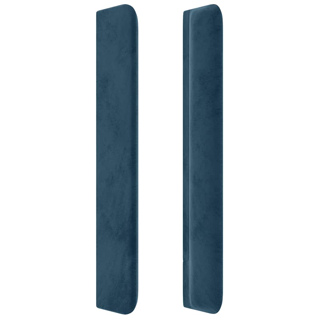 Hoofdbord LED 163x16x118/128 cm fluweel donkerblauw is nu te koop bij PeponiXL, paradijselijk wonen!