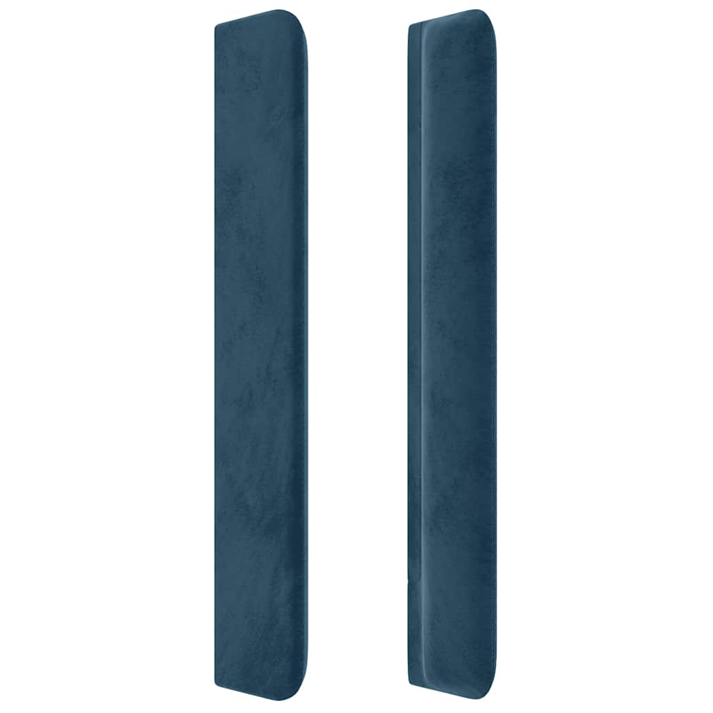 Hoofdbord LED 203x16x118/128 cm fluweel donkerblauw is nu te koop bij PeponiXL, paradijselijk wonen!
