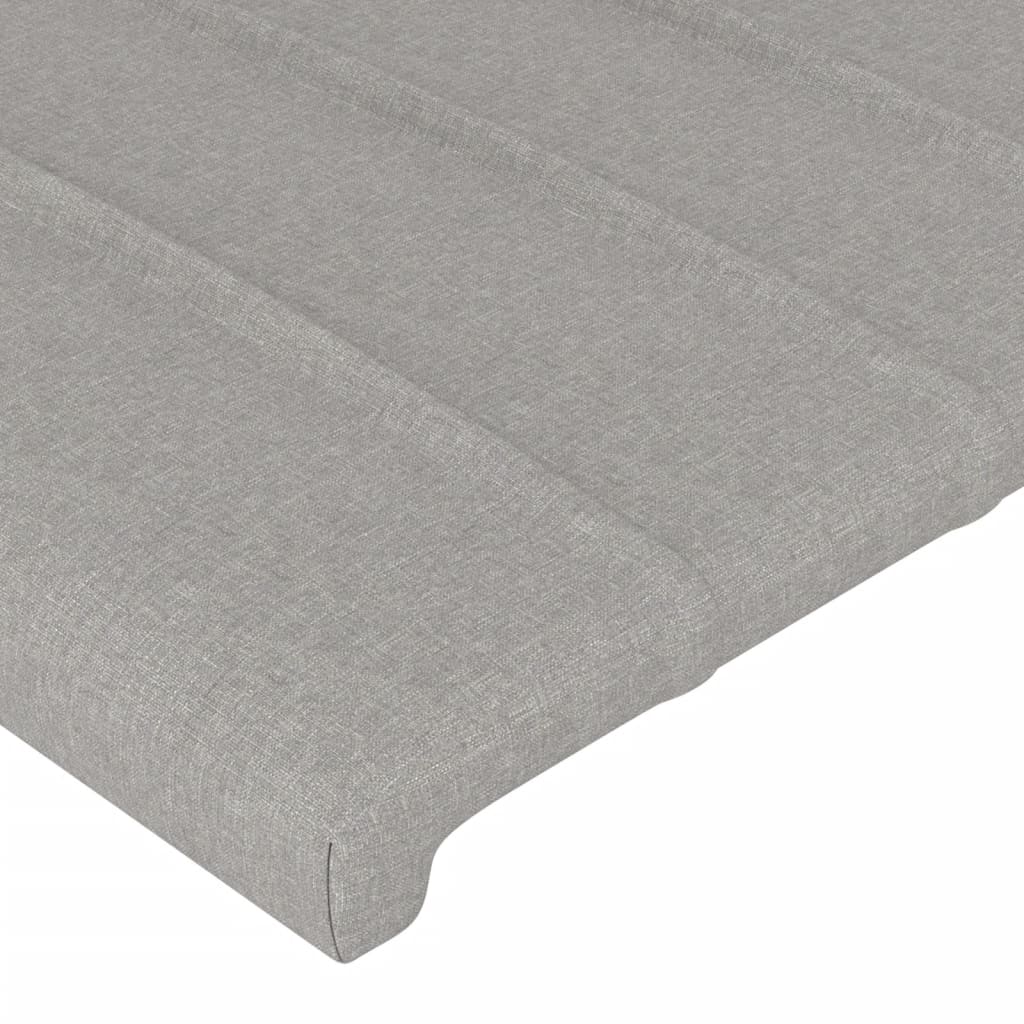 Hoofdbord LED 103x16x118/128 cm stof lichtgrijs is nu te koop bij PeponiXL, paradijselijk wonen!