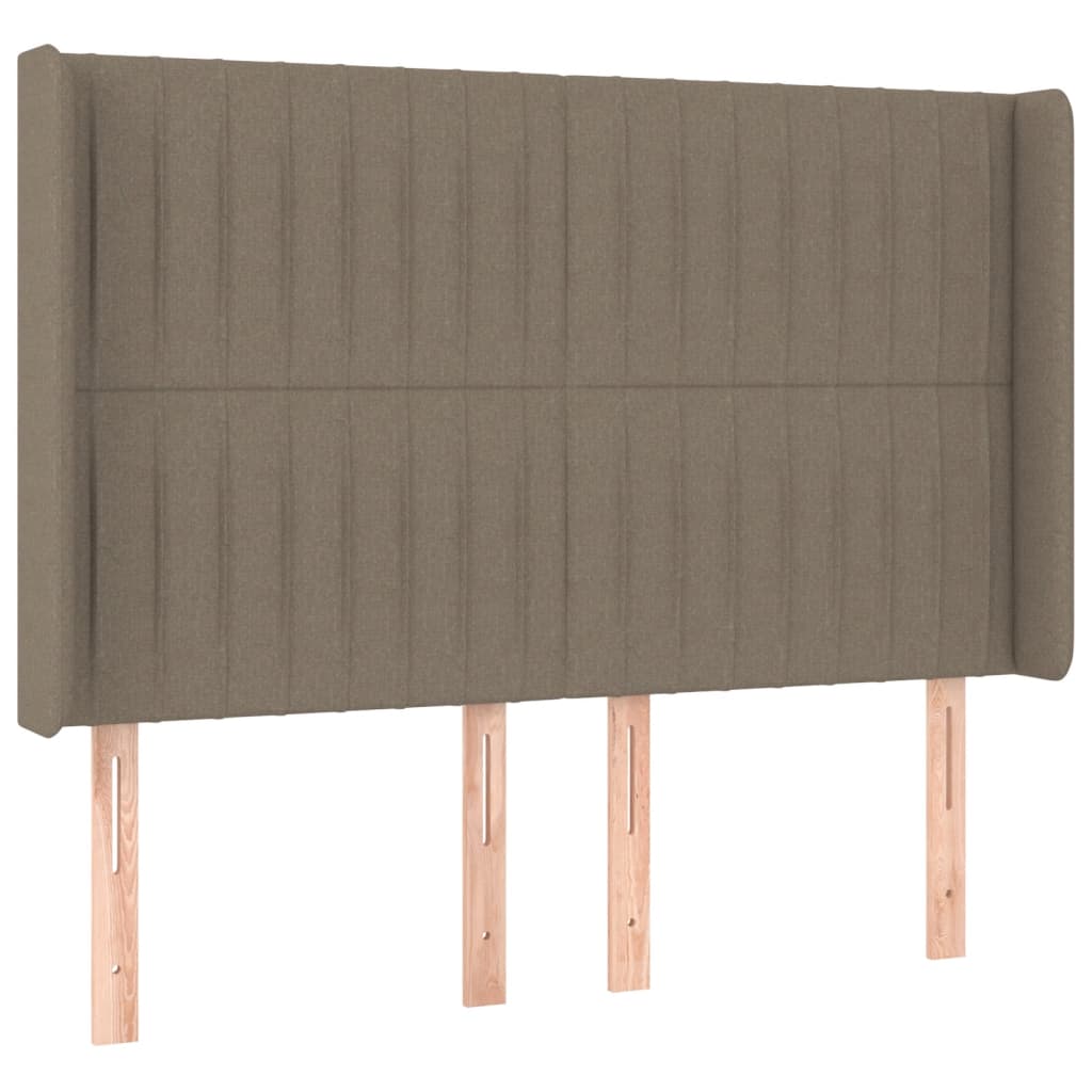 Hoofdbord LED 147x16x118/128 cm stof taupe is nu te koop bij PeponiXL, paradijselijk wonen!