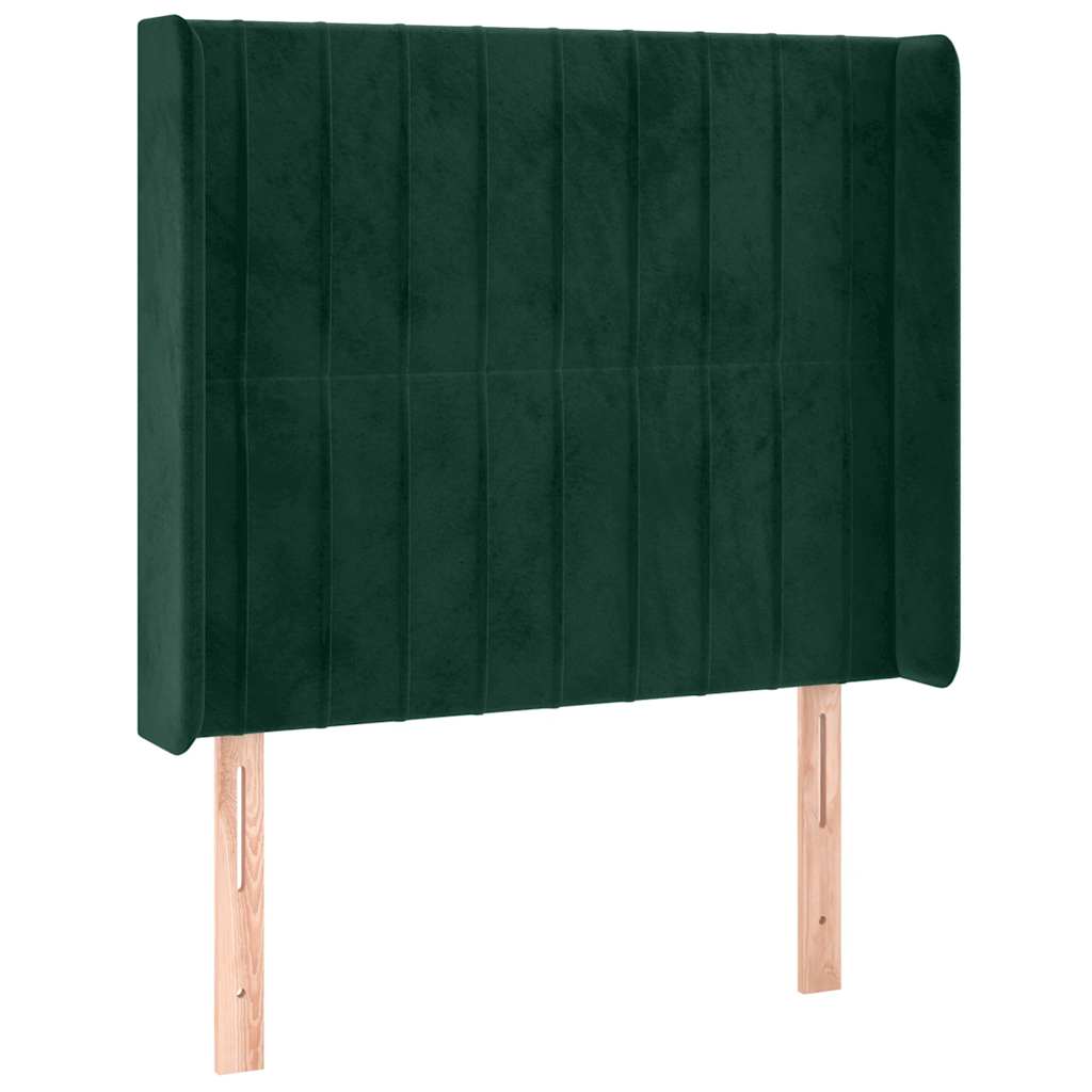 Hoofdbord LED 83x16x118/128 cm fluweel donkergroen is nu te koop bij PeponiXL, paradijselijk wonen!
