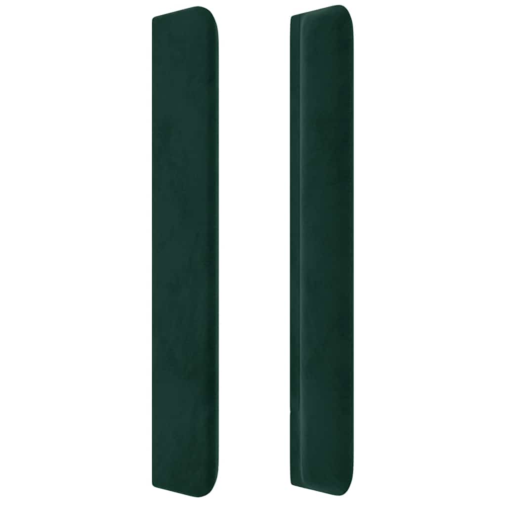 Hoofdbord LED 83x16x118/128 cm fluweel donkergroen is nu te koop bij PeponiXL, paradijselijk wonen!
