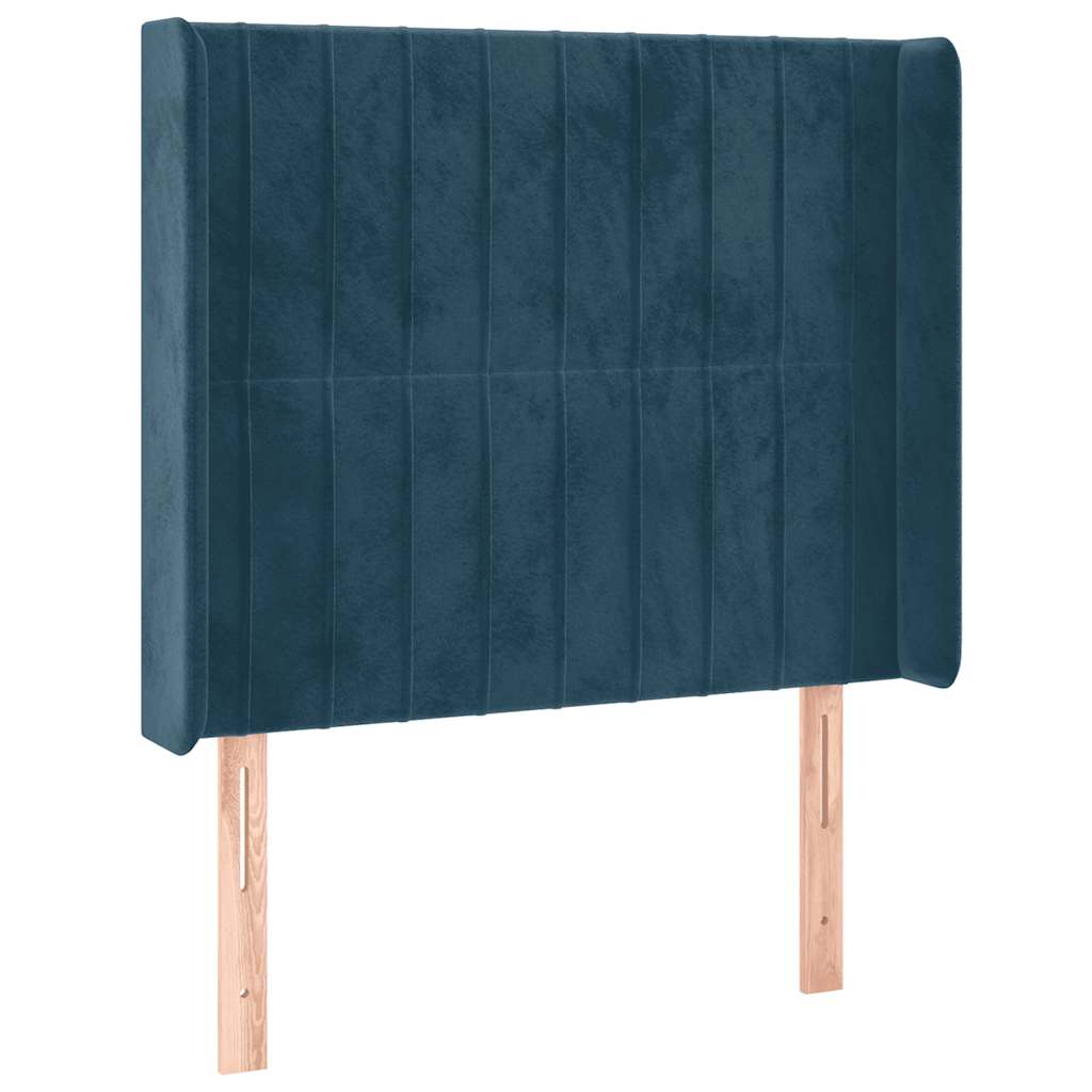 Hoofdbord LED 93x16x118/128 cm fluweel donkerblauw is nu te koop bij PeponiXL, paradijselijk wonen!