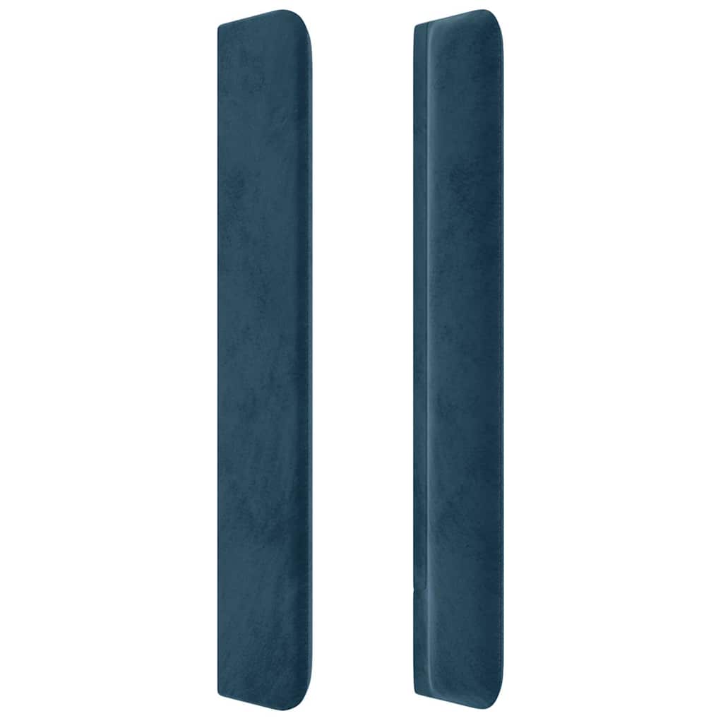 Hoofdbord LED 93x16x118/128 cm fluweel donkerblauw is nu te koop bij PeponiXL, paradijselijk wonen!