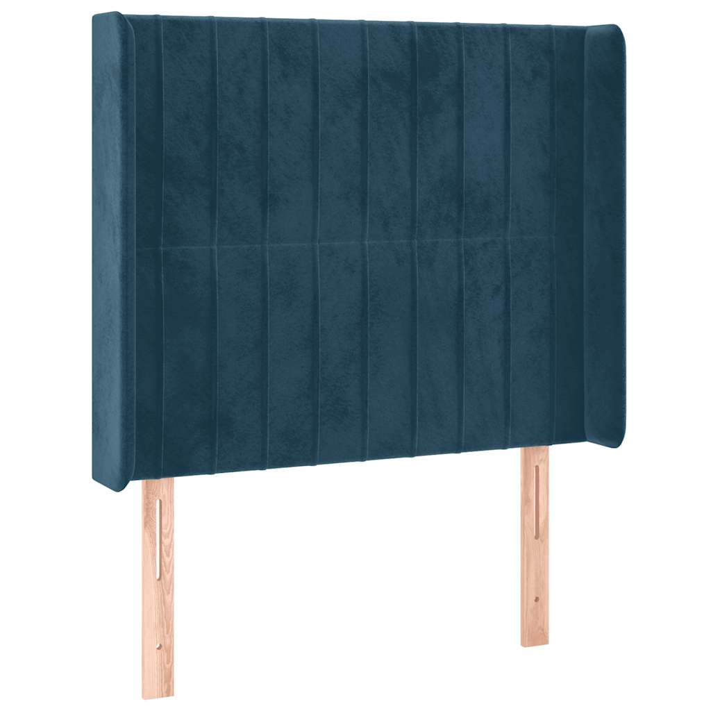 Hoofdbord LED 103x16x118/128 cm fluweel donkerblauw is nu te koop bij PeponiXL, paradijselijk wonen!
