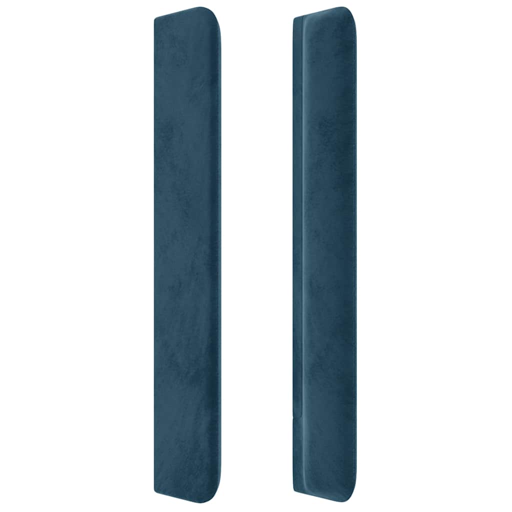 Hoofdbord LED 183x16x118/128 cm fluweel donkerblauw is nu te koop bij PeponiXL, paradijselijk wonen!