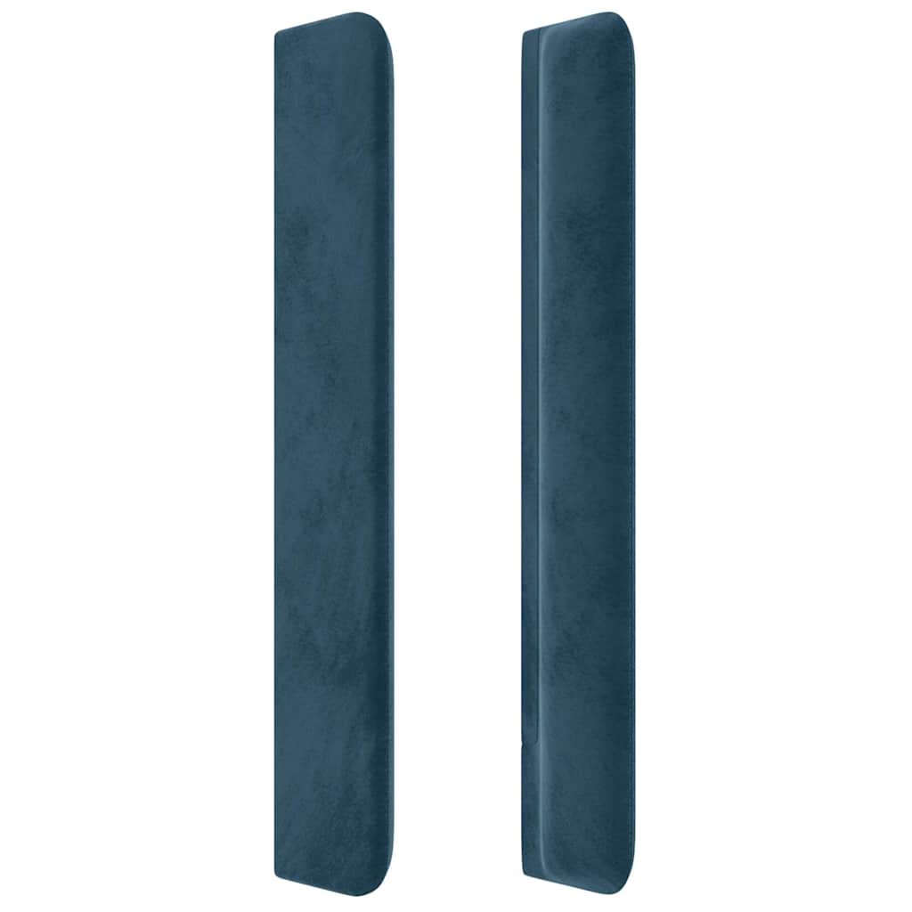 Hoofdbord LED 203x16x118/128 cm fluweel donkerblauw is nu te koop bij PeponiXL, paradijselijk wonen!