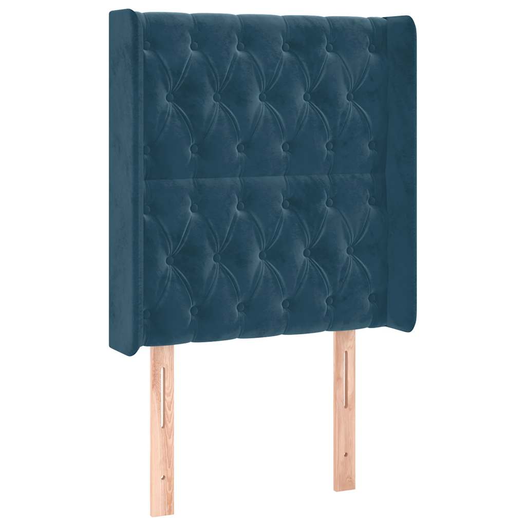 Hoofdbord LED 83x16x118/128 cm fluweel donkerblauw is nu te koop bij PeponiXL, paradijselijk wonen!