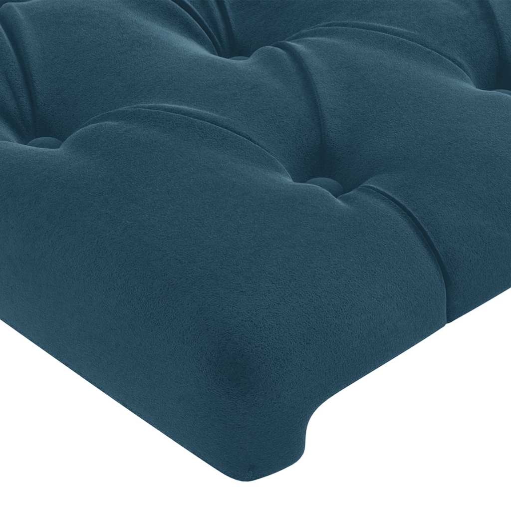 Hoofdbord LED 147x16x118/128 cm fluweel donkerblauw is nu te koop bij PeponiXL, paradijselijk wonen!