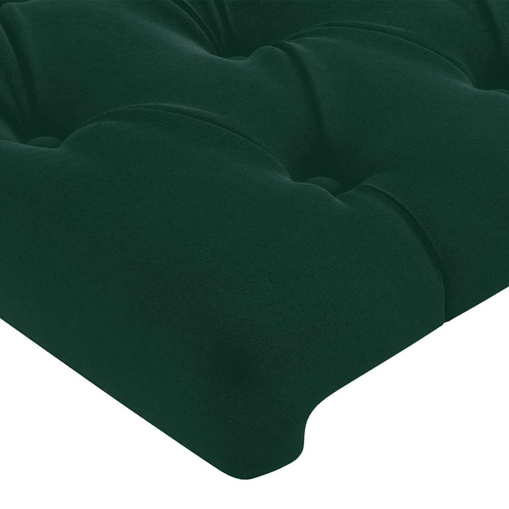 Hoofdbord LED 163x16x118/128 cm fluweel donkergroen is nu te koop bij PeponiXL, paradijselijk wonen!