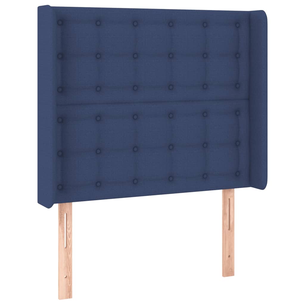 Hoofdbord LED 83x16x118/128 cm stof blauw is nu te koop bij PeponiXL, paradijselijk wonen!