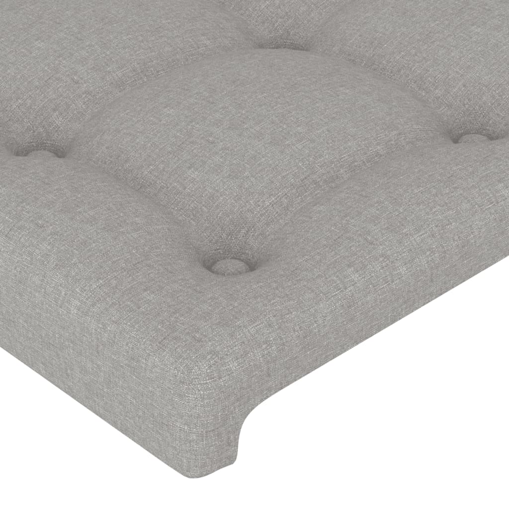 Hoofdbord LED 103x16x118/128 cm stof lichtgrijs is nu te koop bij PeponiXL, paradijselijk wonen!