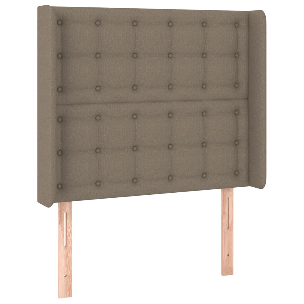 Hoofdbord LED 103x16x118/128 cm stof taupe is nu te koop bij PeponiXL, paradijselijk wonen!