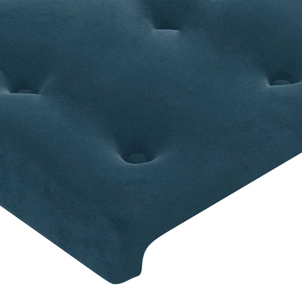 Hoofdbord LED 183x16x118/128 cm fluweel donkerblauw is nu te koop bij PeponiXL, paradijselijk wonen!