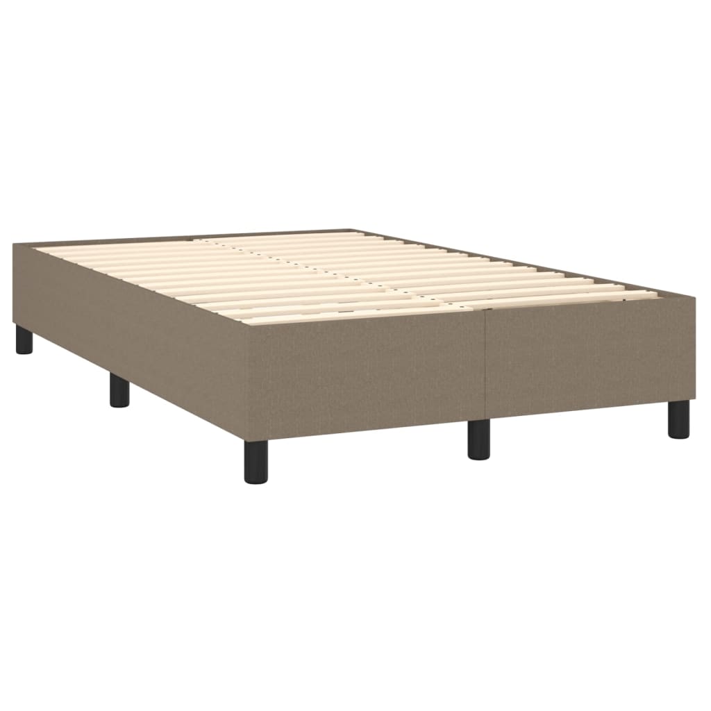 Boxspring met matras stof taupe 120x200 cm is nu te koop bij PeponiXL, paradijselijk wonen!