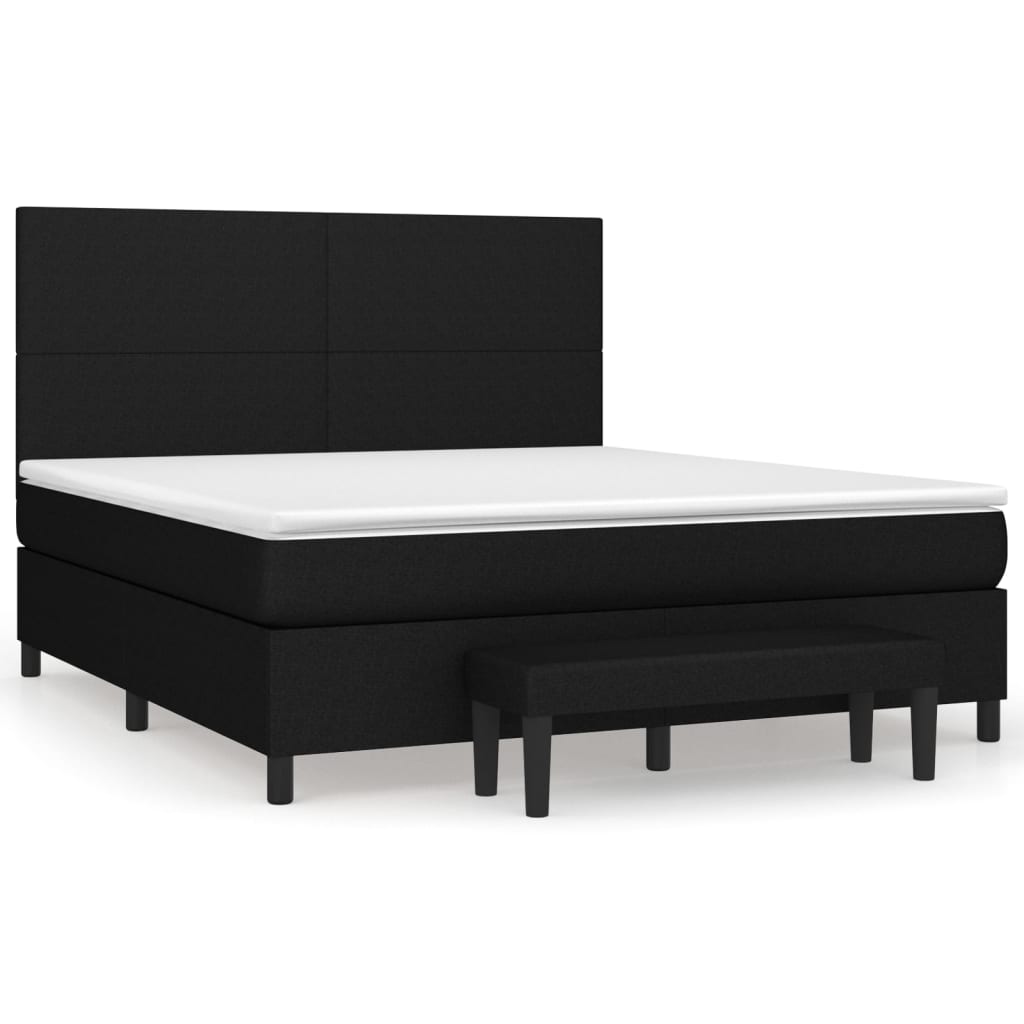 Boxspring met matras stof zwart 180x200 cm is nu te koop bij PeponiXL, paradijselijk wonen!