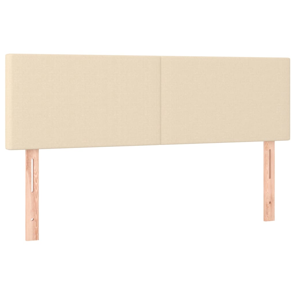Boxspring met matras stof crèmekleurig 140x200 cm is nu te koop bij PeponiXL, paradijselijk wonen!
