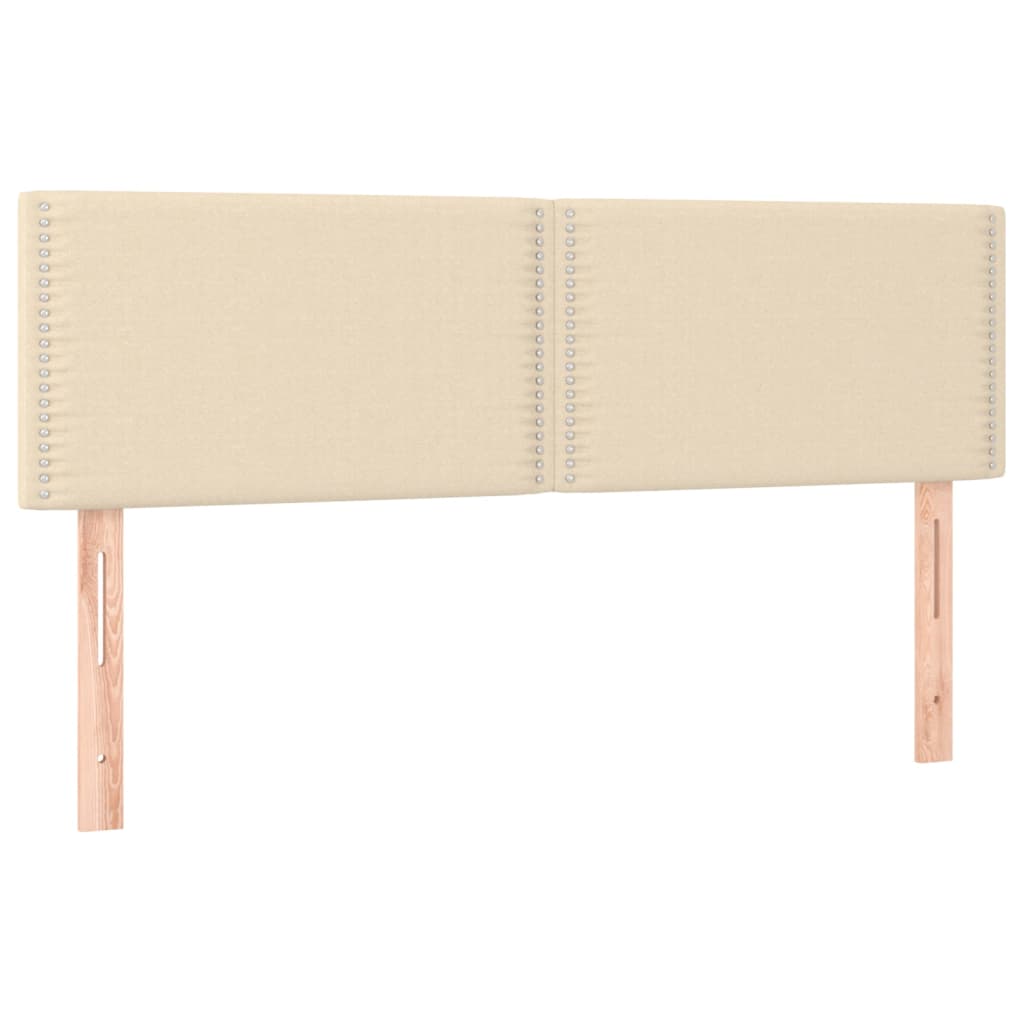 Boxspring met matras stof crèmekleurig 140x200 cm is nu te koop bij PeponiXL, paradijselijk wonen!